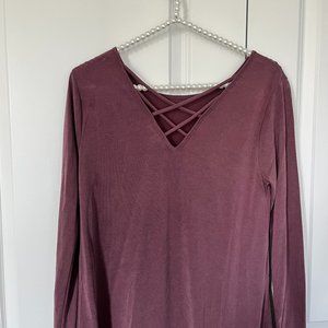 Active USA Mauve Long Sleeve with X back